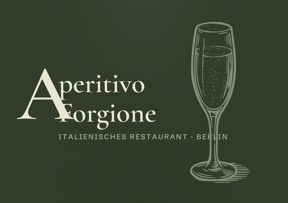 Illustriertes Poster von Aperitivo Forgione, Italienisches Restaurant in Berlin