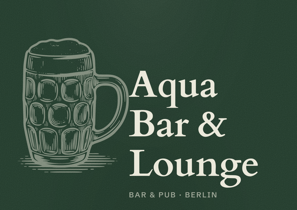 Illustriertes Poster von Aqua Bar & Lounge, Bar & Pub in Berlin