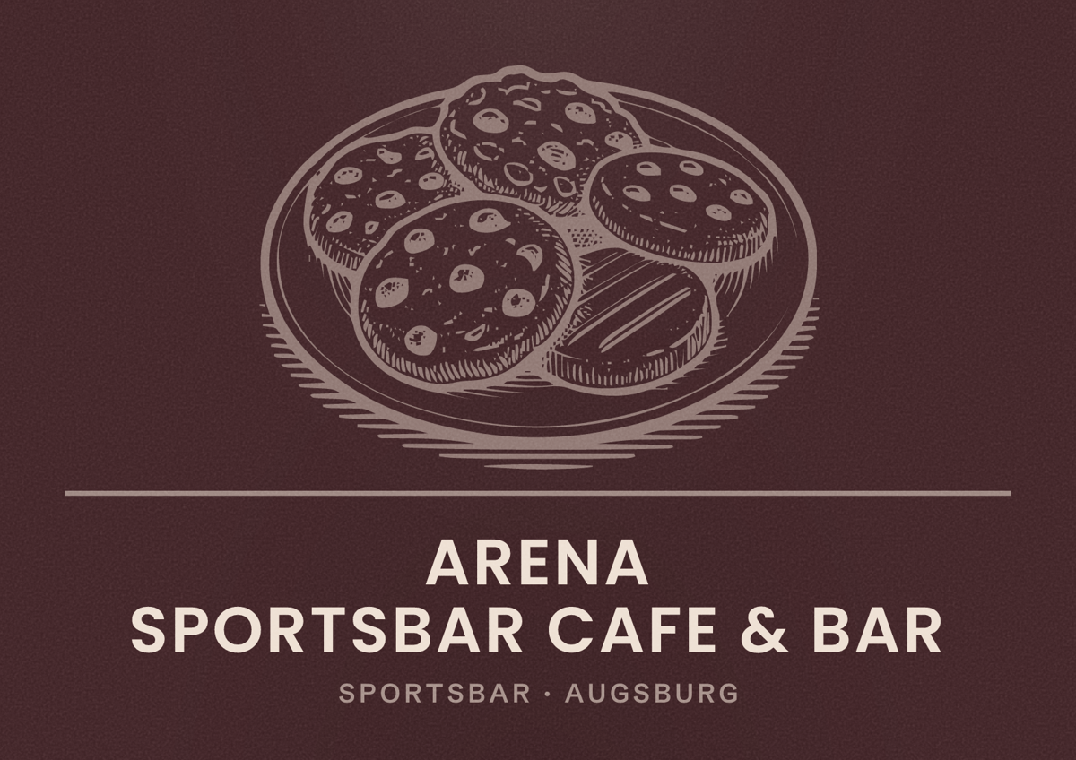 Illustriertes Poster von Arena Sportsbar Cafe & Bar, Sportsbar in Augsburg