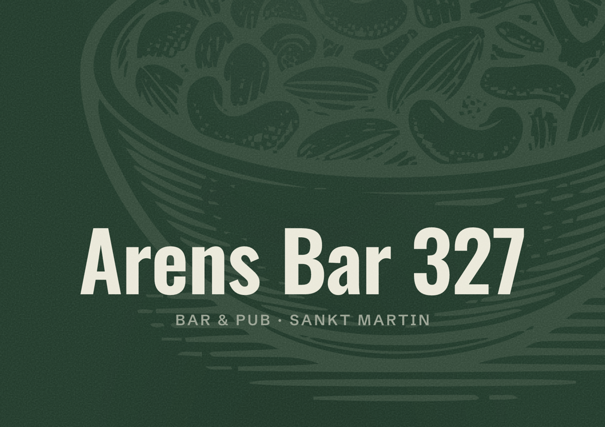 Illustriertes Poster von Arens Bar 327, Bar & Pub in Sankt Martin