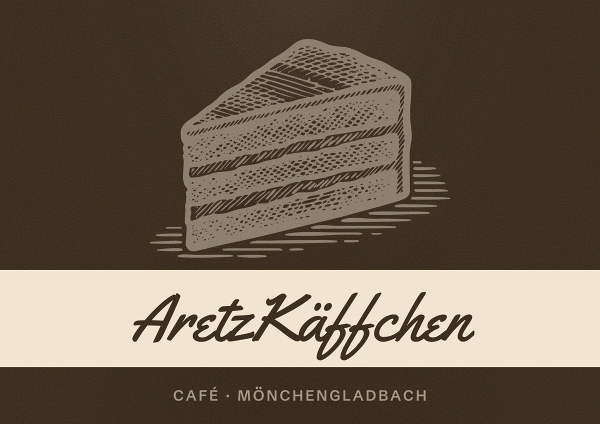 Illustriertes Poster von AretzKäffchen, Café in Mönchengladbach