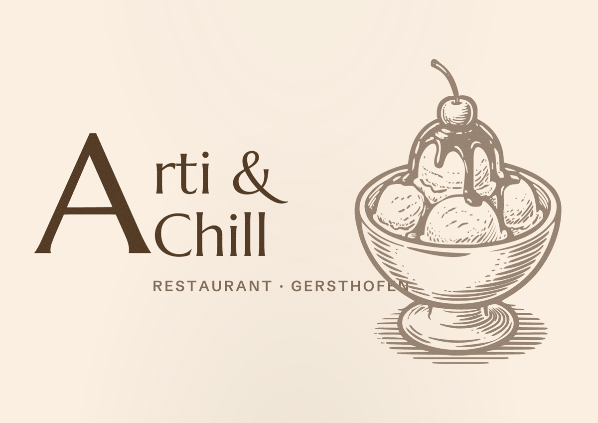Illustriertes Poster von Arti & Chill, Restaurant in Gersthofen