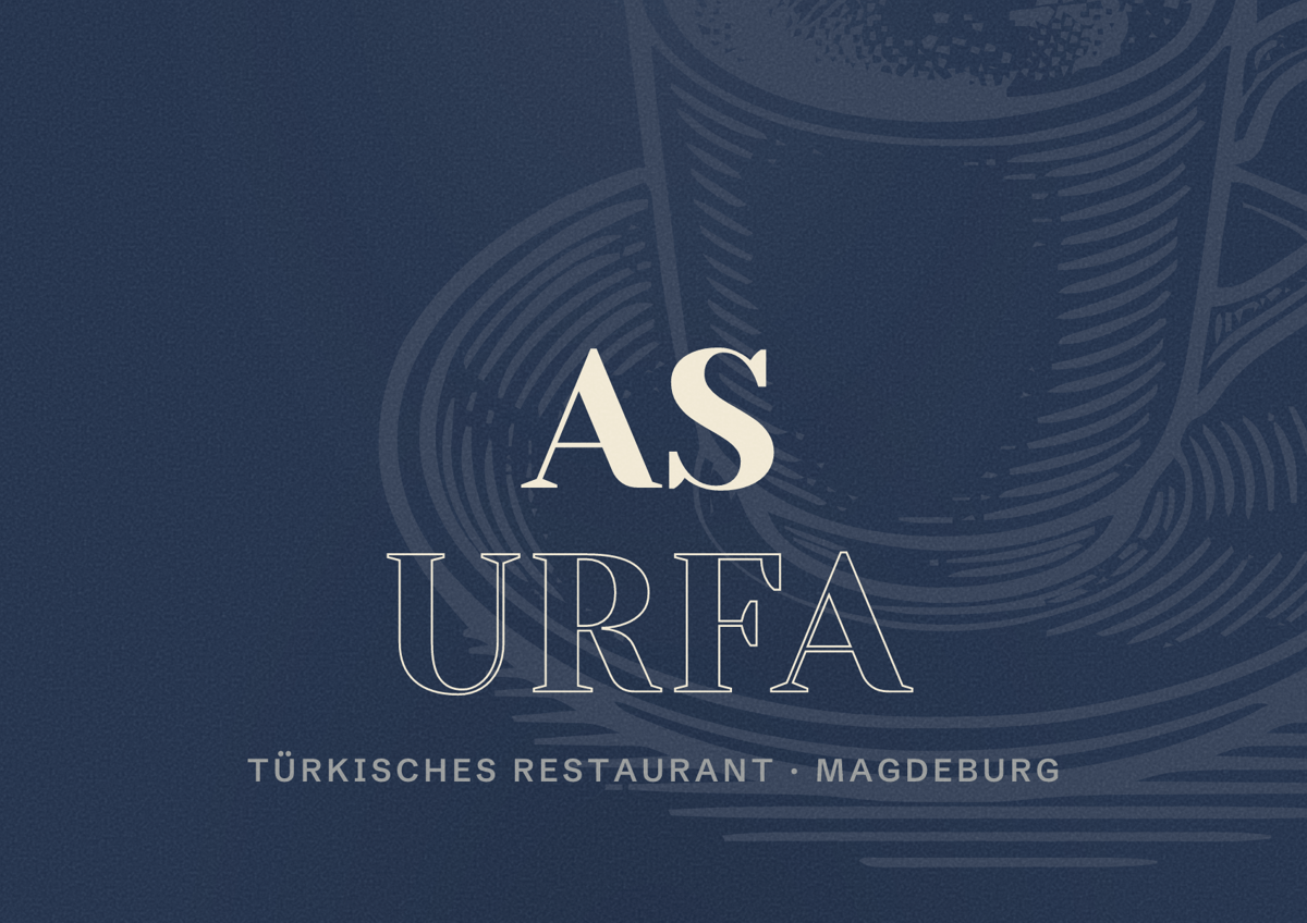 Illustriertes Poster von As Urfa, Türkisches Restaurant in Magdeburg