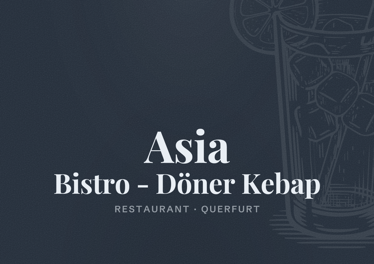 Illustriertes Poster von Asia Bistro - Döner Kebap, Restaurant in Querfurt