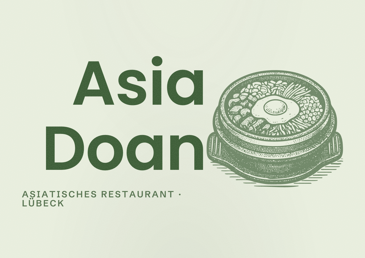 Illustriertes Poster von Asia Doan, Asiatisches Restaurant in Lübeck