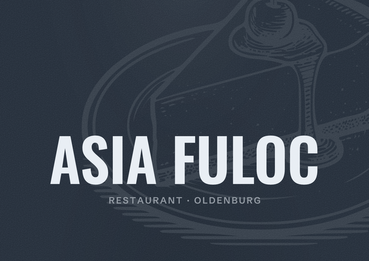 Illustriertes Poster von ASIA FULOC, Restaurant in Oldenburg