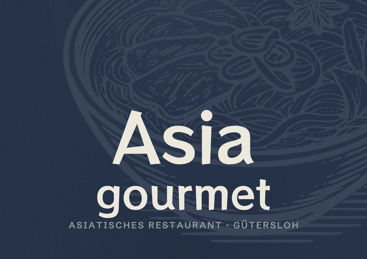 Illustriertes Poster von Asia gourmet, Asiatisches Restaurant in Gütersloh