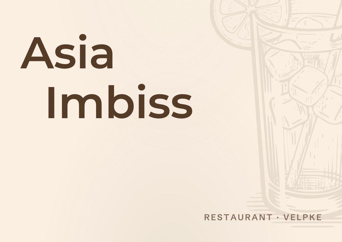 Illustriertes Poster von Asia Imbiss, Restaurant in Velpke