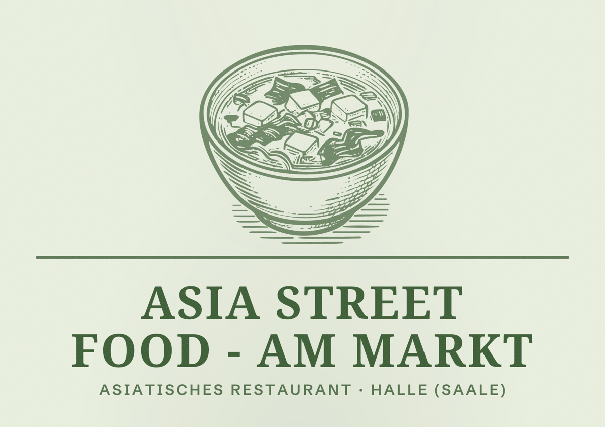 Illustriertes Poster von Asia Street Food - Am Markt, Asiatisches Restaurant in Halle (Saale)