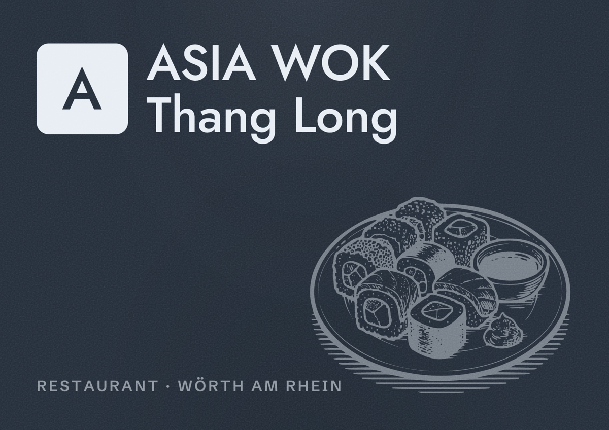 Illustriertes Poster von ASIA WOK Thang Long, Restaurant in Wörth am Rhein