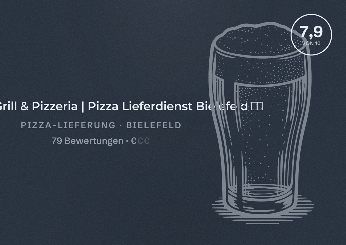 Illustriertes Poster von Athen Grill & Pizzeria | Pizza Lieferdienst Bielefeld 🍕🥙, Pizza-Lieferung in Bielefeld: Bewertung 7,9 von 10 aus 79 Bewertungen, Preisniveau €