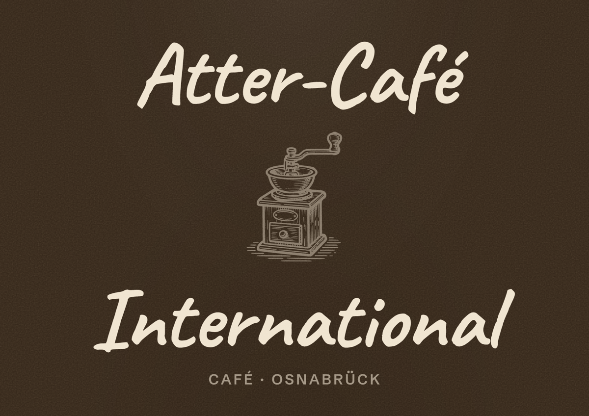 Illustriertes Poster von Atter-Café International, Café in Osnabrück