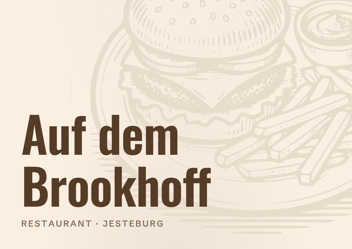 Illustriertes Poster von Auf dem Brookhoff, Restaurant in Jesteburg