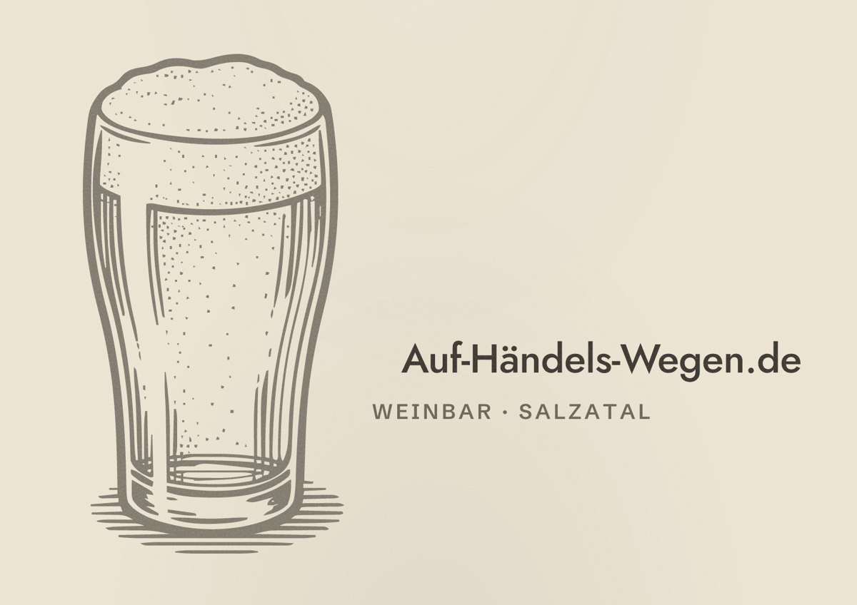Illustriertes Poster von Auf-Händels-Wegen.de, Weinbar in Salzatal