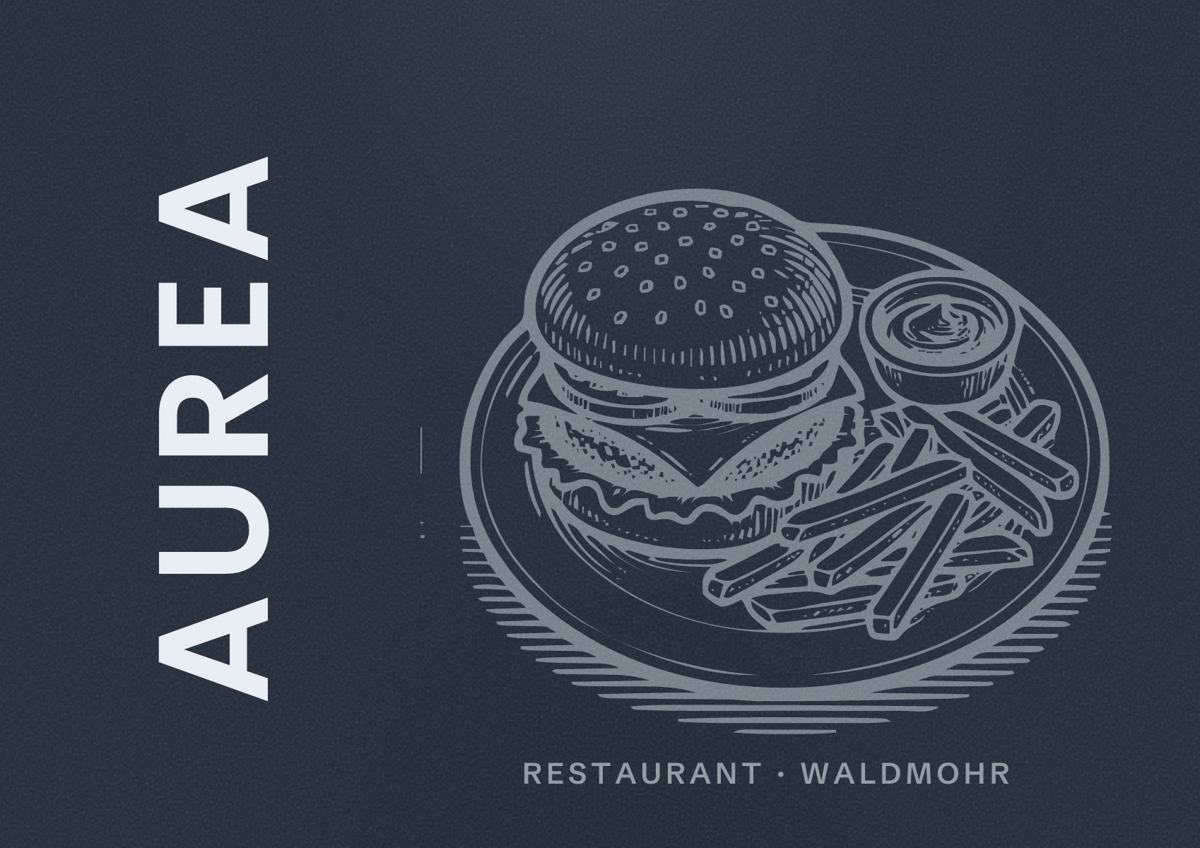 Illustriertes Poster von Aurea, Restaurant in Waldmohr