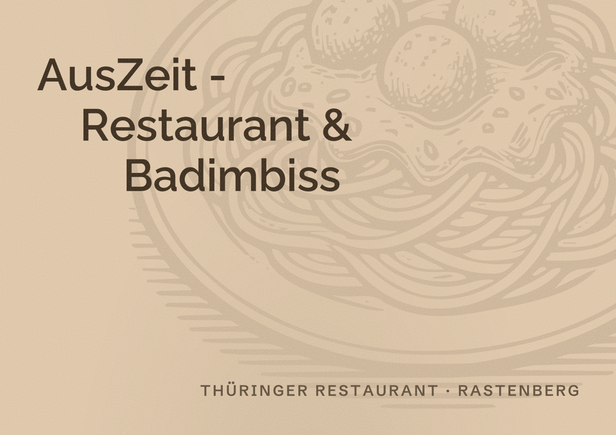 Illustriertes Poster von AusZeit - Restaurant & Badimbiss, Thüringer Restaurant in Rastenberg