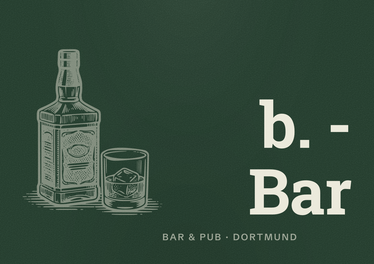 Illustriertes Poster von b. - Bar, Bar & Pub in Dortmund