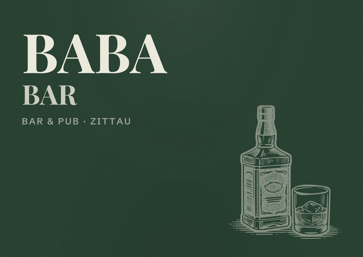 Illustriertes Poster von BABA BAR, Bar & Pub in Zittau
