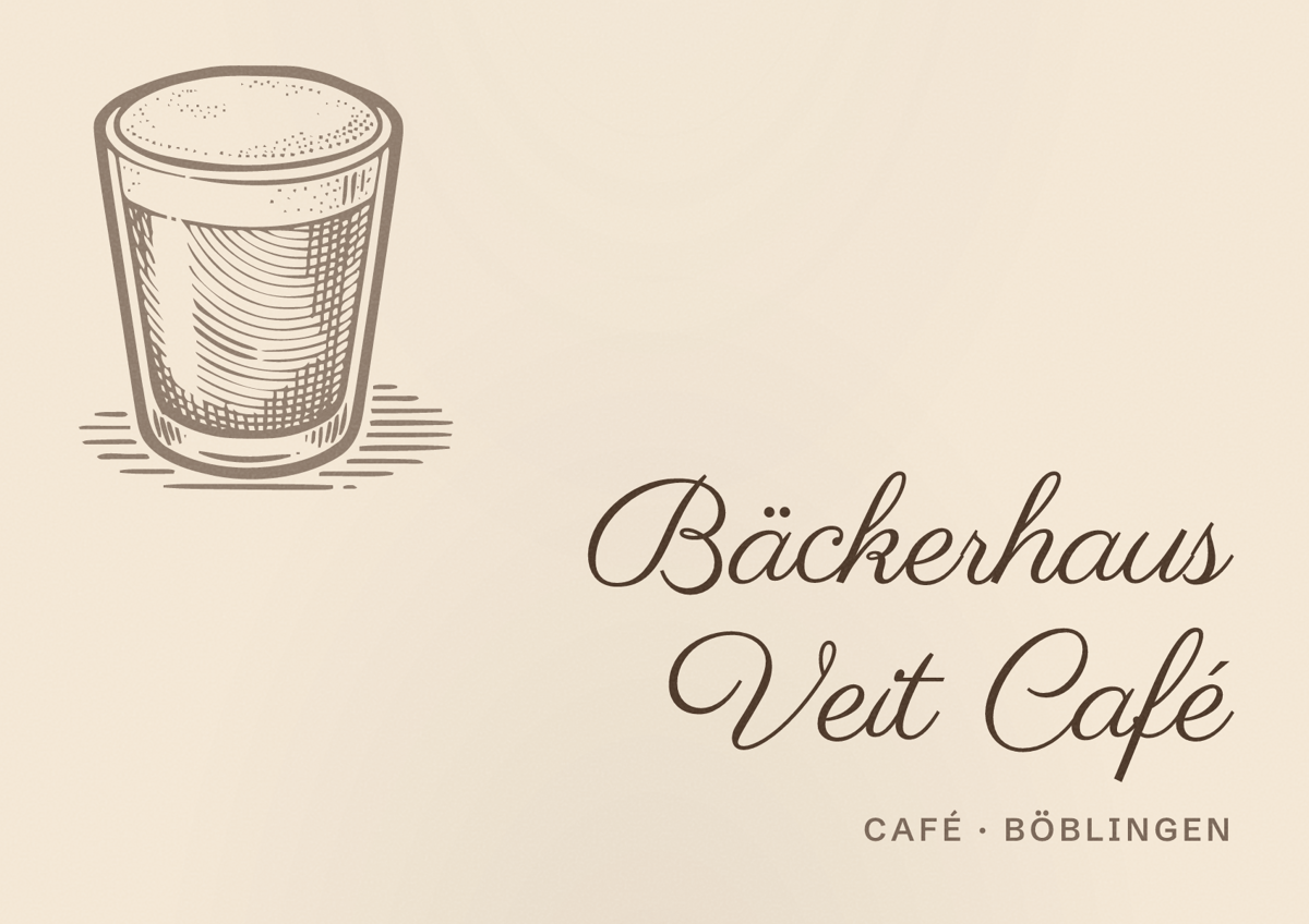 Illustriertes Poster von Bäckerhaus Veit Café, Café in Böblingen