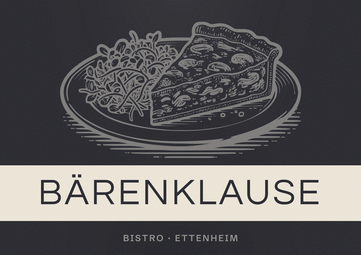 Illustriertes Poster von Bärenklause, Bistro in Ettenheim