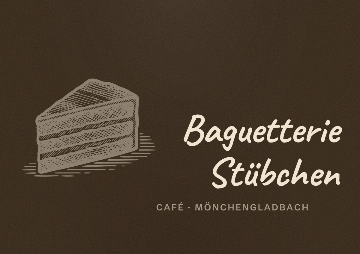 Illustriertes Poster von Baguetterie Stübchen, Café in Mönchengladbach