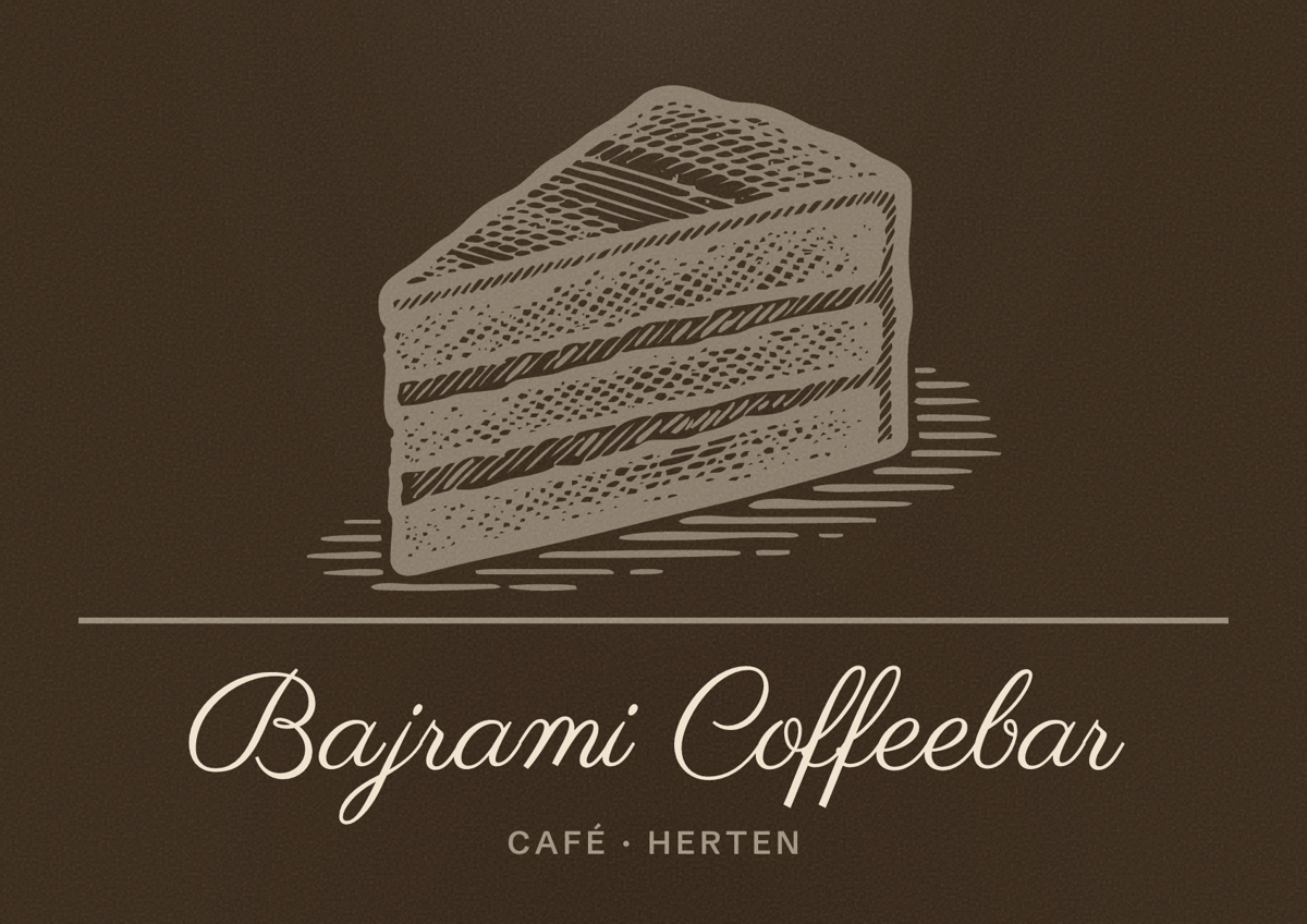 Illustriertes Poster von Bajrami Coffeebar, Café in Herten