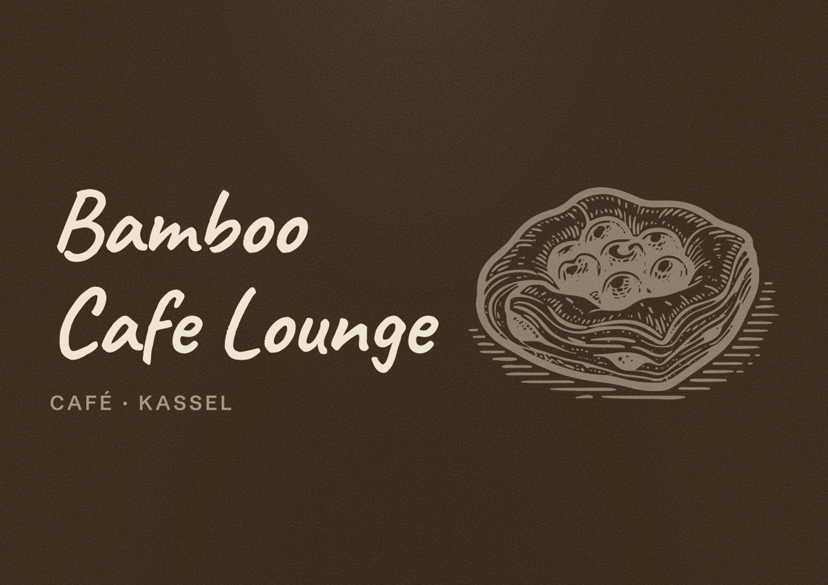 Illustriertes Poster von Bamboo Cafe Lounge, Café in Kassel