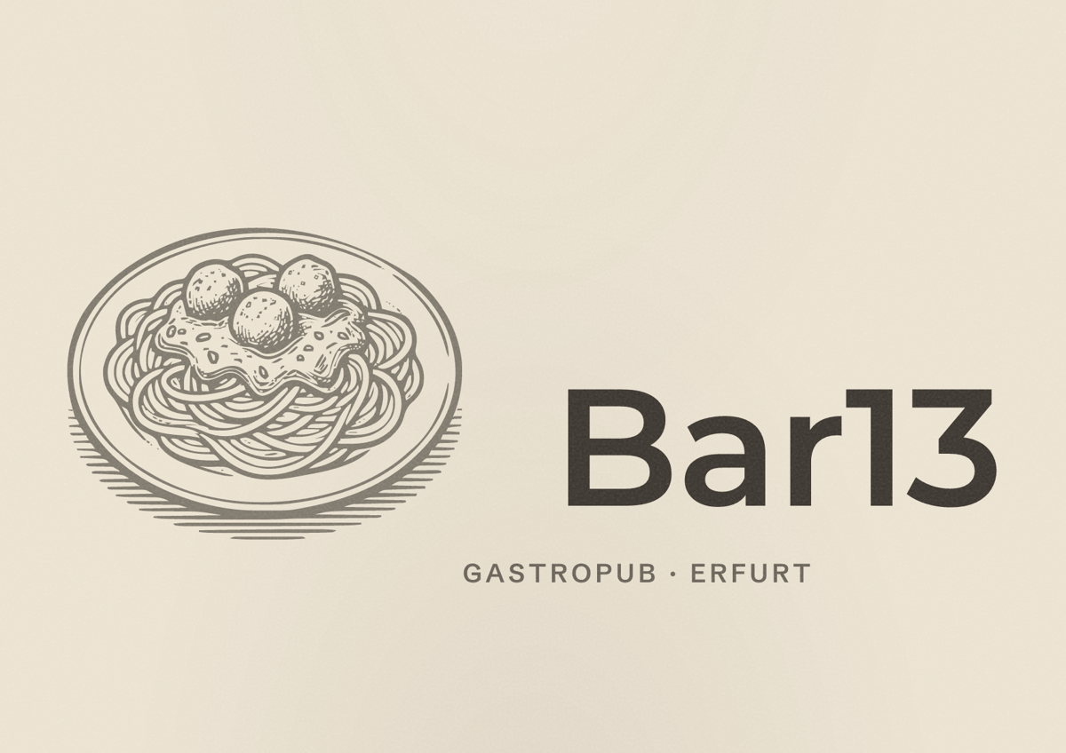 Illustriertes Poster von Bar13, Gastropub in Erfurt