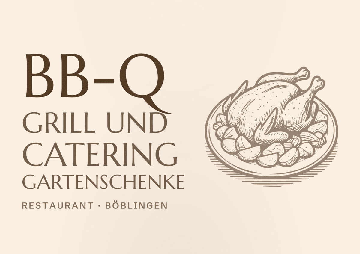 Illustriertes Poster von BB-Q Grill und Catering Gartenschenke, Restaurant in Böblingen
