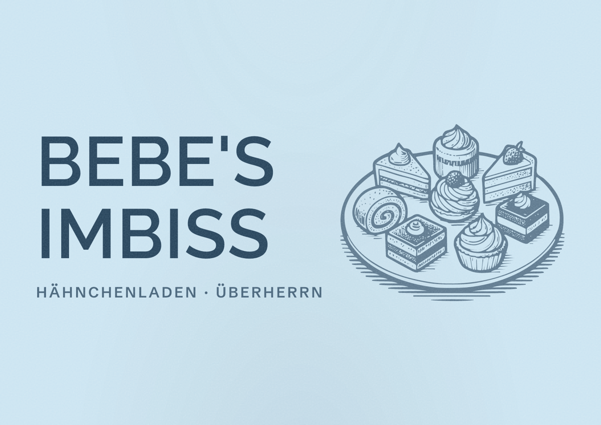 Illustriertes Poster von Bebe's Imbiss, Hähnchenladen in Überherrn