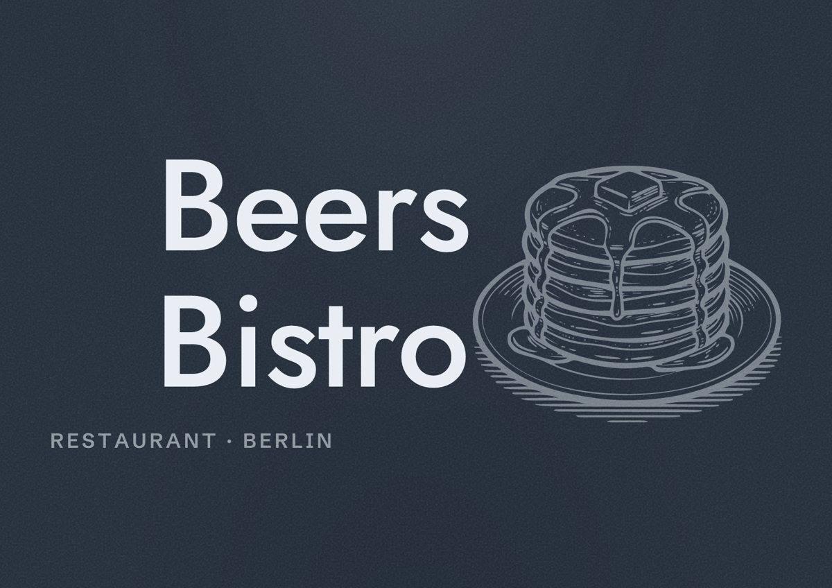 Illustriertes Poster von Beers Bistro, Restaurant in Berlin
