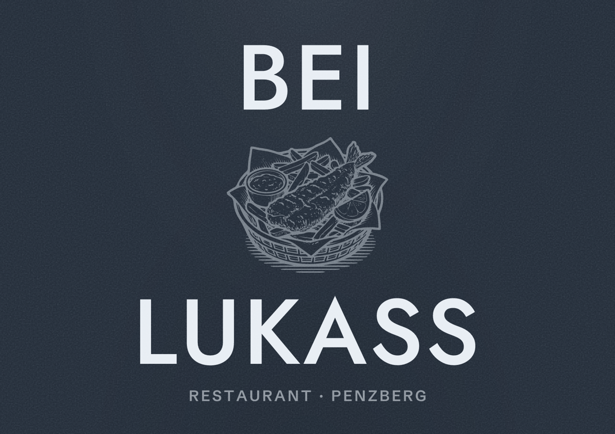 Illustriertes Poster von Bei Lukass, Restaurant in Penzberg
