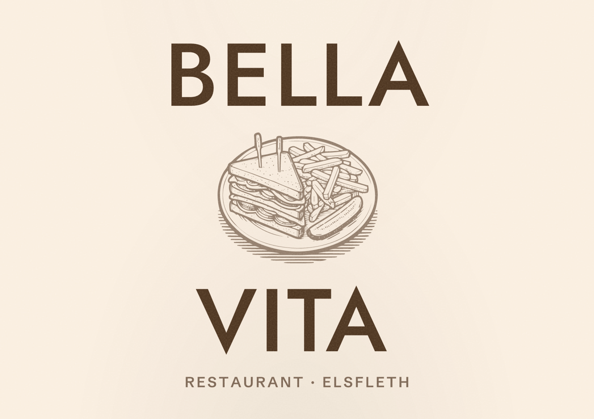 Illustriertes Poster von Bella Vita, Restaurant in Elsfleth