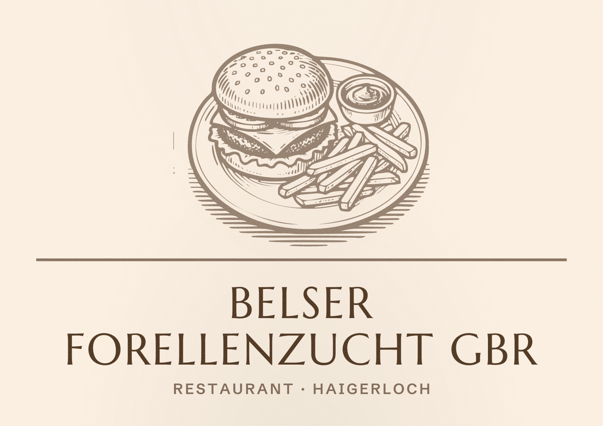 Illustriertes Poster von Belser Forellenzucht Gbr, Restaurant in Haigerloch