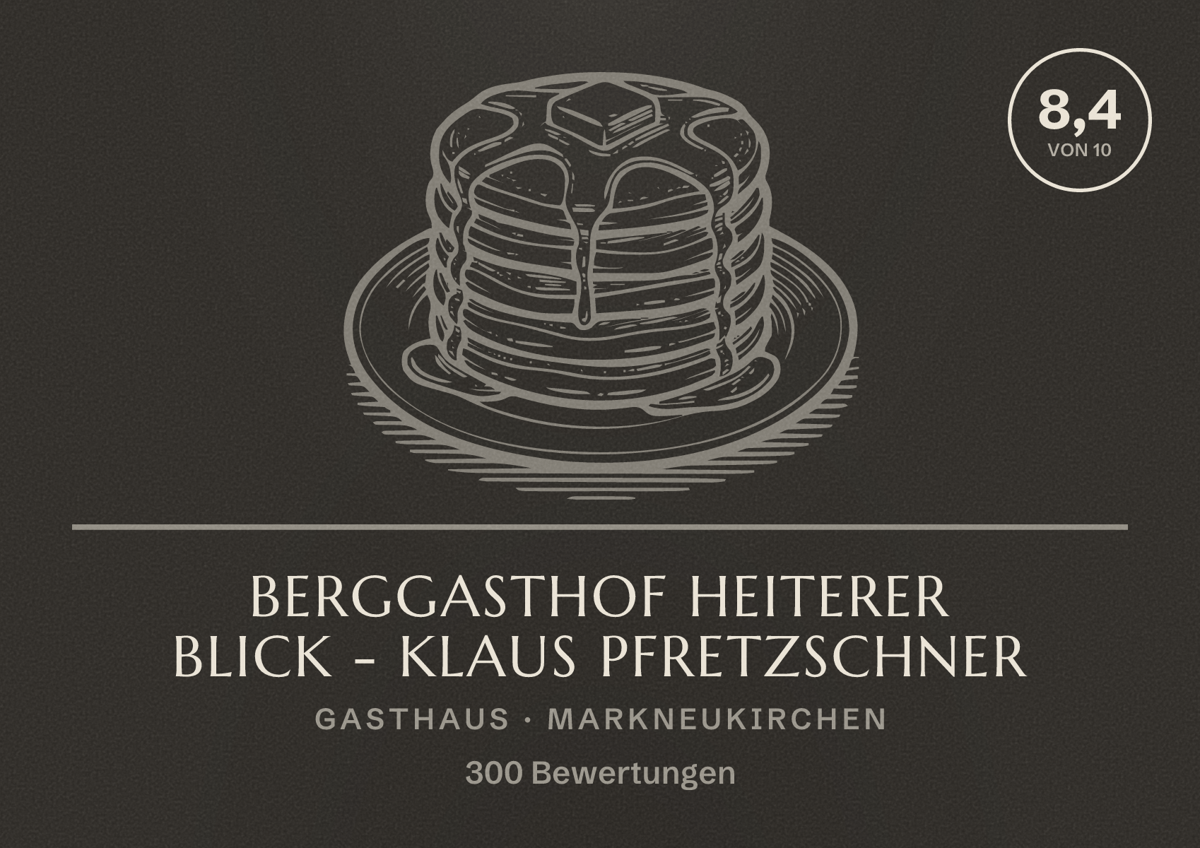 Illustriertes Poster von Berggasthof Heiterer Blick - Klaus Pfretzschner, Gasthaus in Markneukirchen: Bewertung 8,4 von 10 aus 300 Bewertungen
