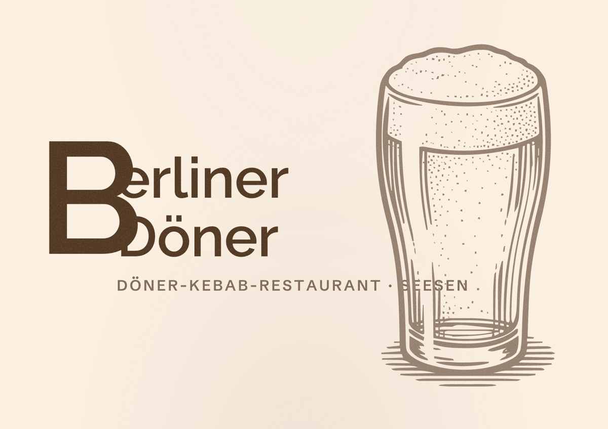 Illustriertes Poster von Berliner Döner, Döner-Kebab-Restaurant in Seesen