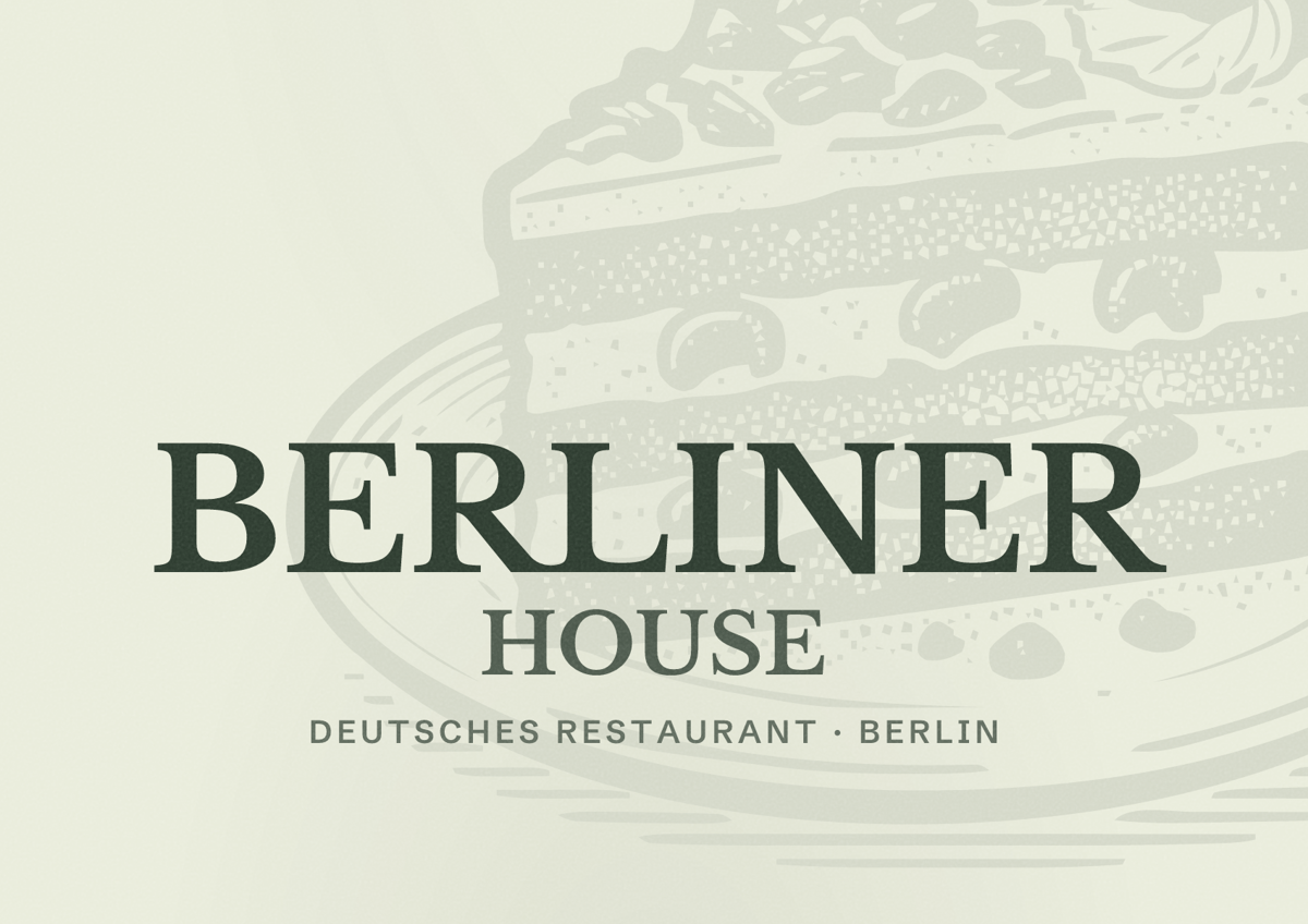 Illustriertes Poster von BERLINER HOUSE, Deutsches Restaurant in Berlin