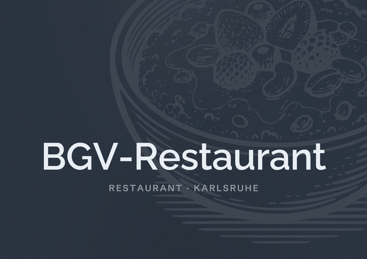 Illustriertes Poster von BGV-Restaurant, Restaurant in Karlsruhe