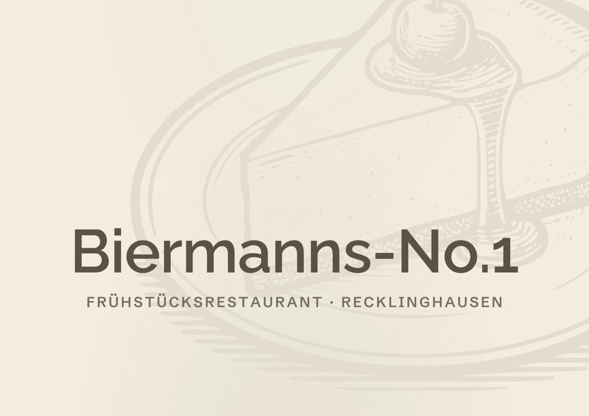 Illustriertes Poster von Biermanns-No.1, Frühstücksrestaurant in Recklinghausen