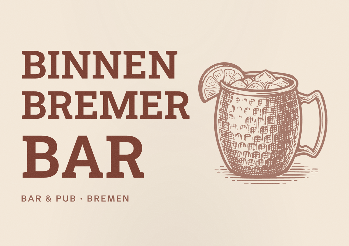 Illustriertes Poster von Binnen Bremer Bar, Bar & Pub in Bremen