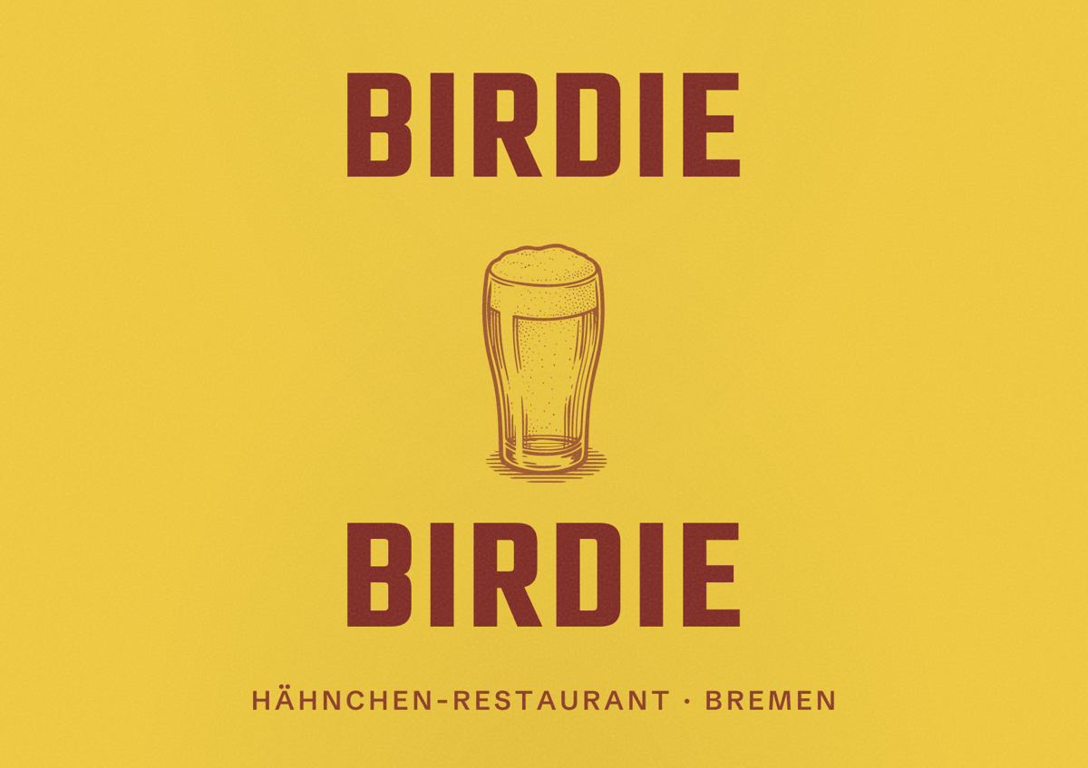 Illustriertes Poster von Birdie Birdie, Hähnchen-Restaurant in Bremen