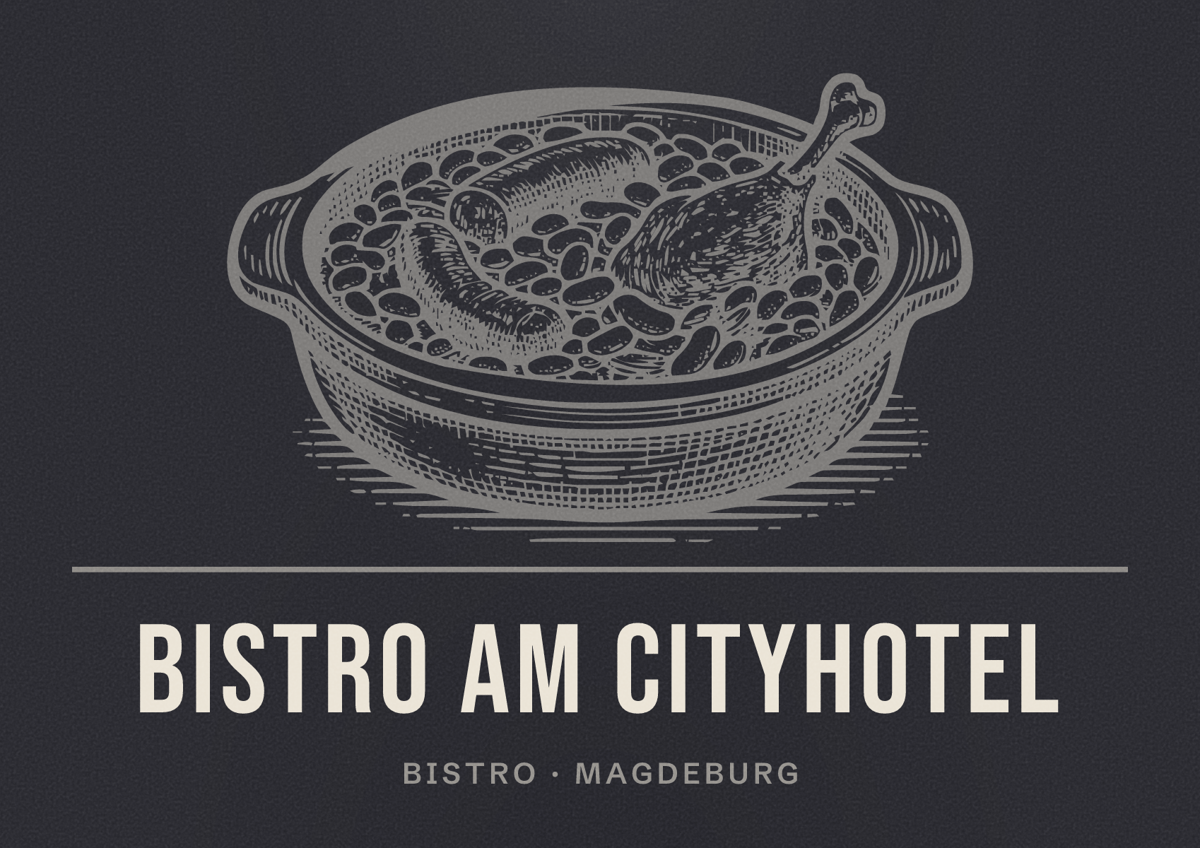 Illustriertes Poster von Bistro am Cityhotel, Bistro in Magdeburg