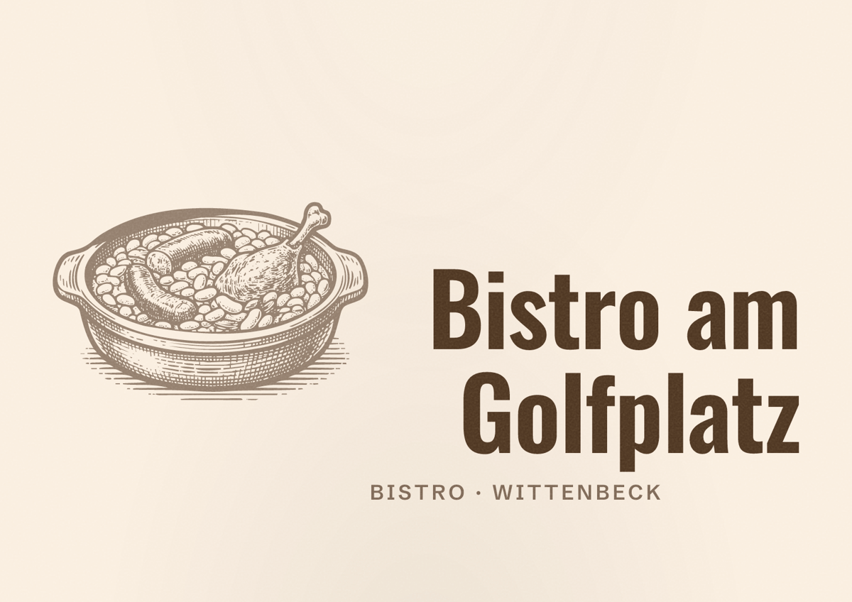 Illustriertes Poster von Bistro am Golfplatz, Bistro in Wittenbeck