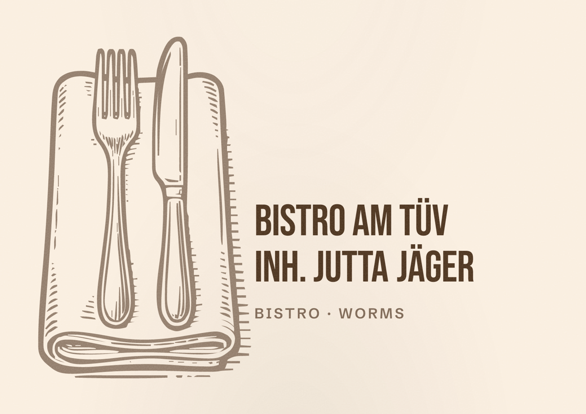 Illustriertes Poster von Bistro am TÜV Inh. Jutta Jäger, Bistro in Worms