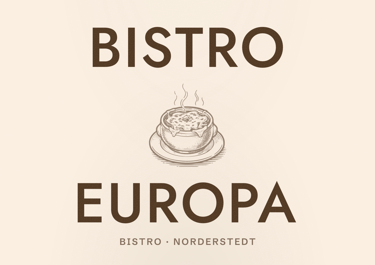 Illustriertes Poster von Bistro Europa, Bistro in Norderstedt