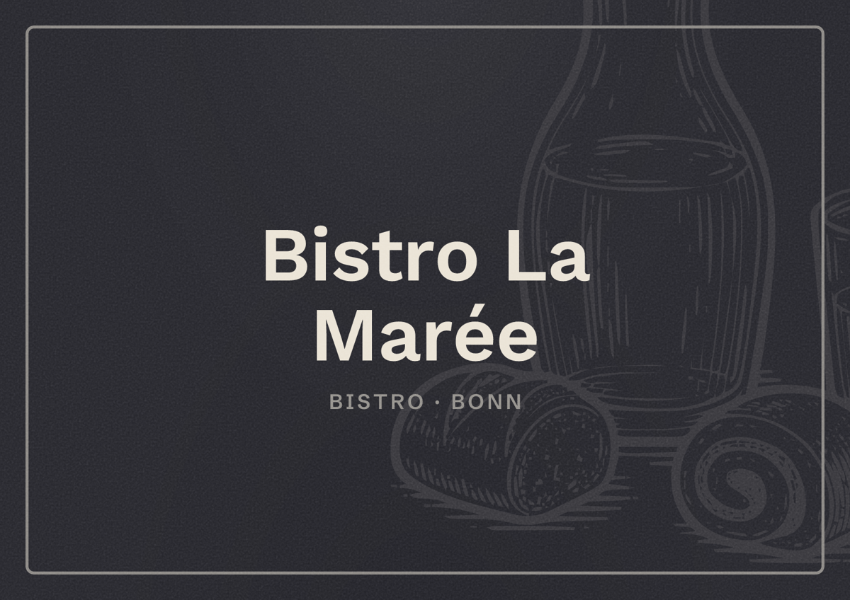 Illustriertes Poster von Bistro La Marée, Bistro in Bonn