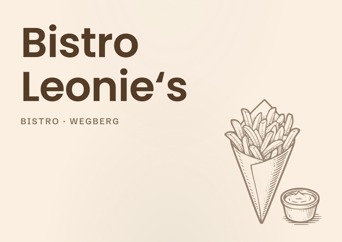 Illustriertes Poster von Bistro Leonie‘s, Bistro in Wegberg