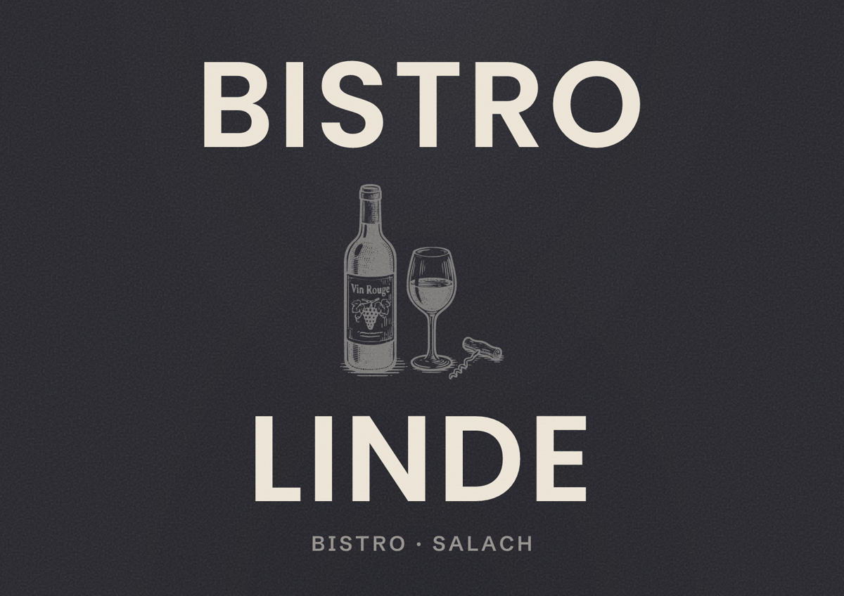 Illustriertes Poster von Bistro Linde, Bistro in Salach