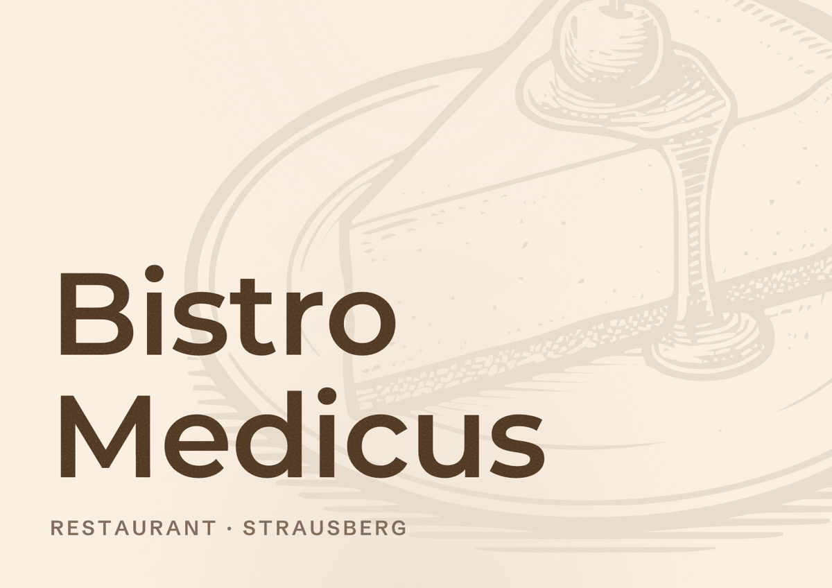Illustriertes Poster von Bistro Medicus, Restaurant in Strausberg