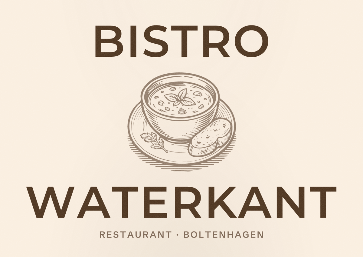 Illustriertes Poster von Bistro Waterkant, Restaurant in Boltenhagen